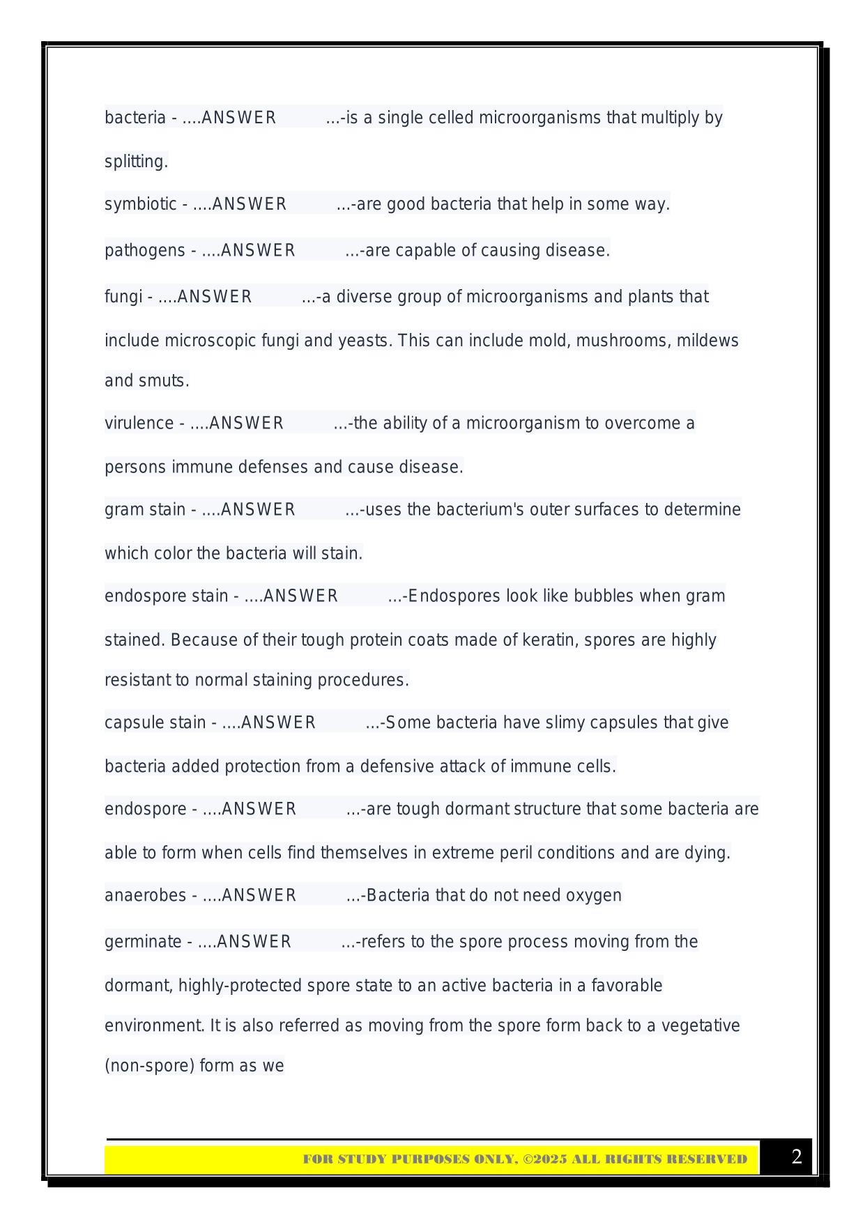 CER Final Exam Prep All Chapters 2025 Questions and Answers