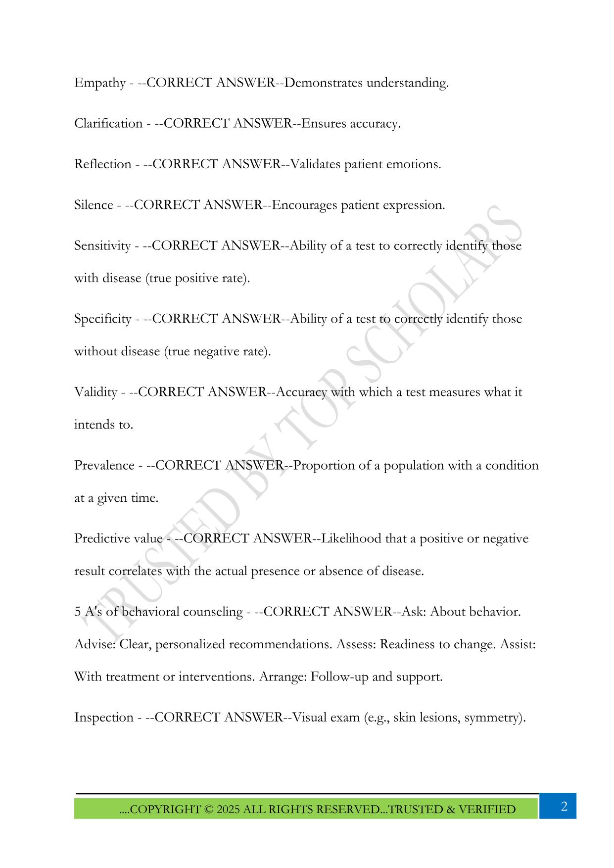 NUR 634 Midterm Study Guide: Clinical Assessments 2025 Questions and Answers