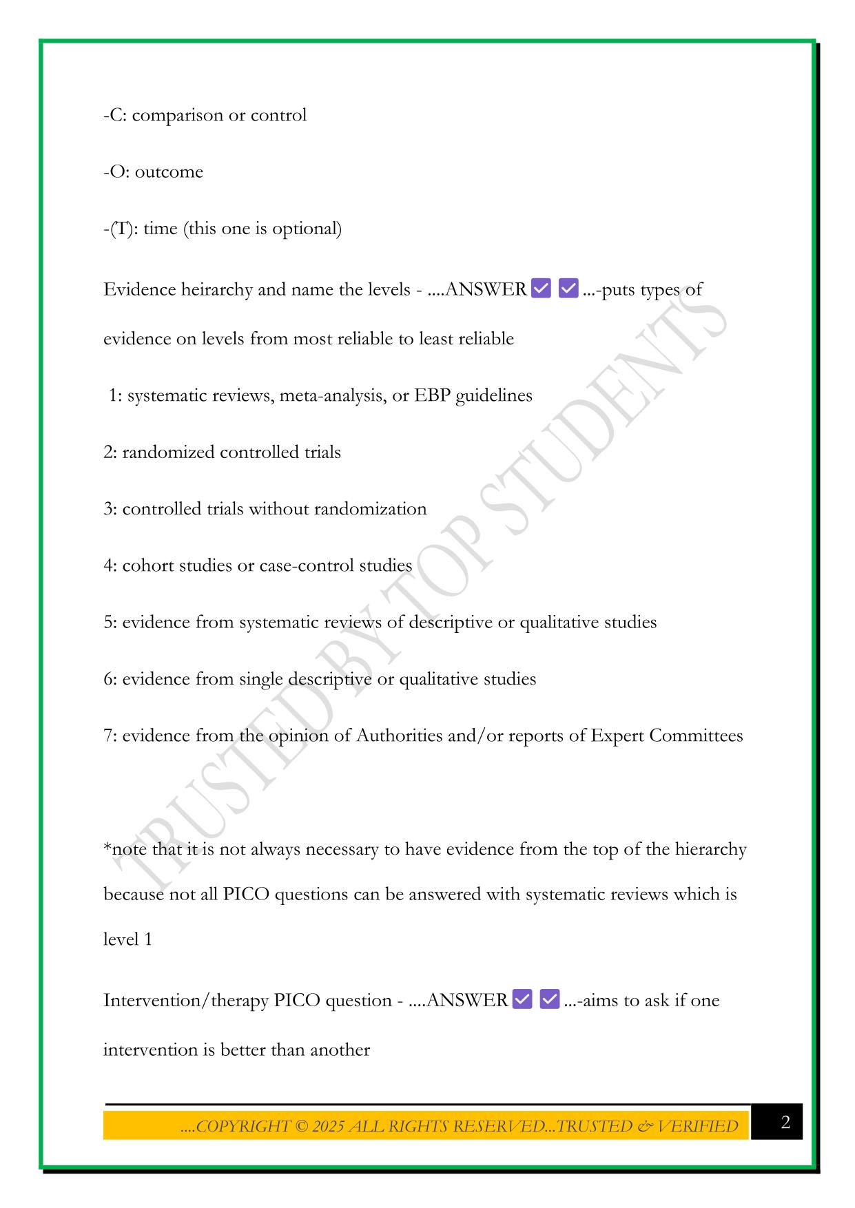 N244 EXAM 1 2025 QUESTIONS AND ANSWERS
