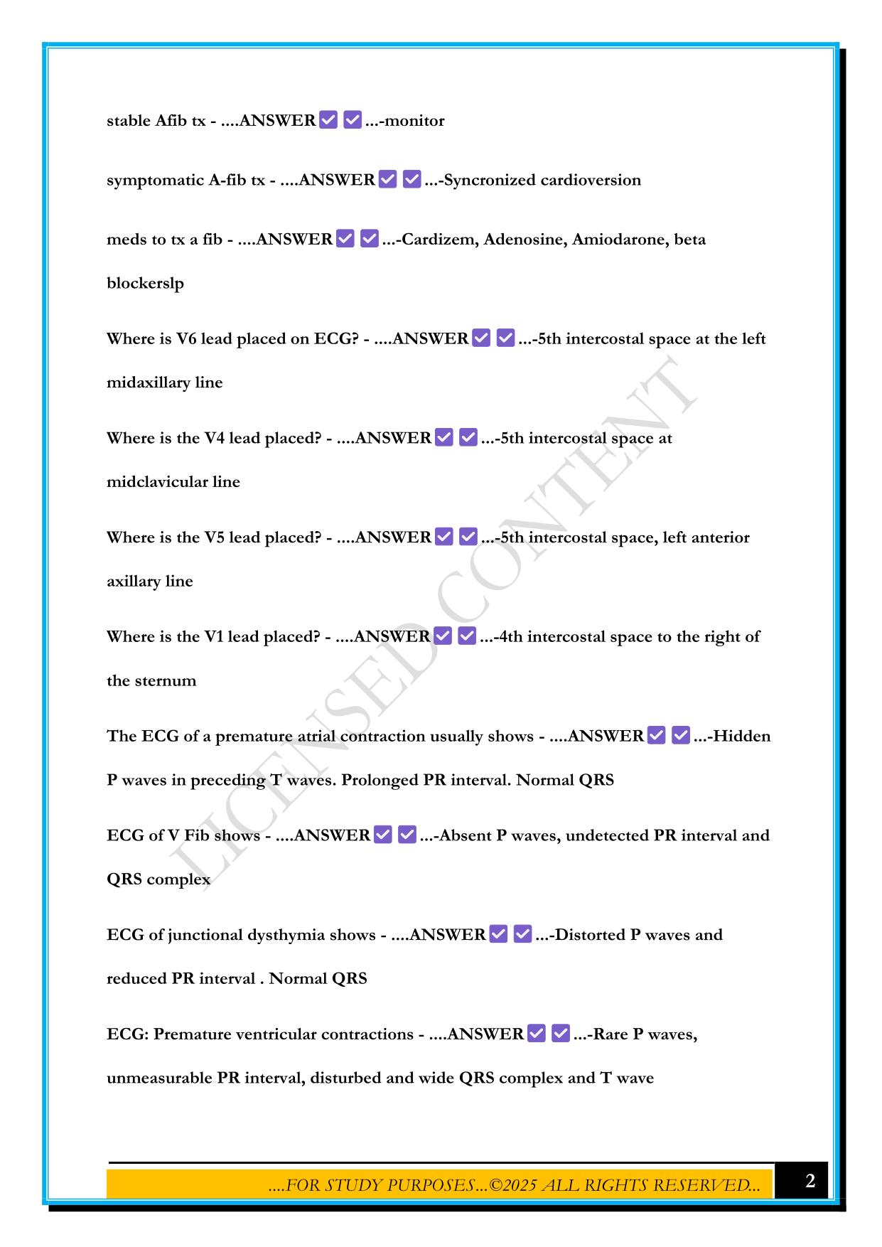 CRNA PREP EXAM 2025 QUESTIONS AND ANSWERS