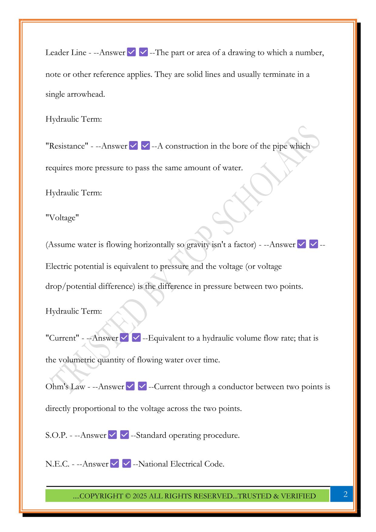 CWEA E1 Study Set Exam 2025 Questions and Answers
