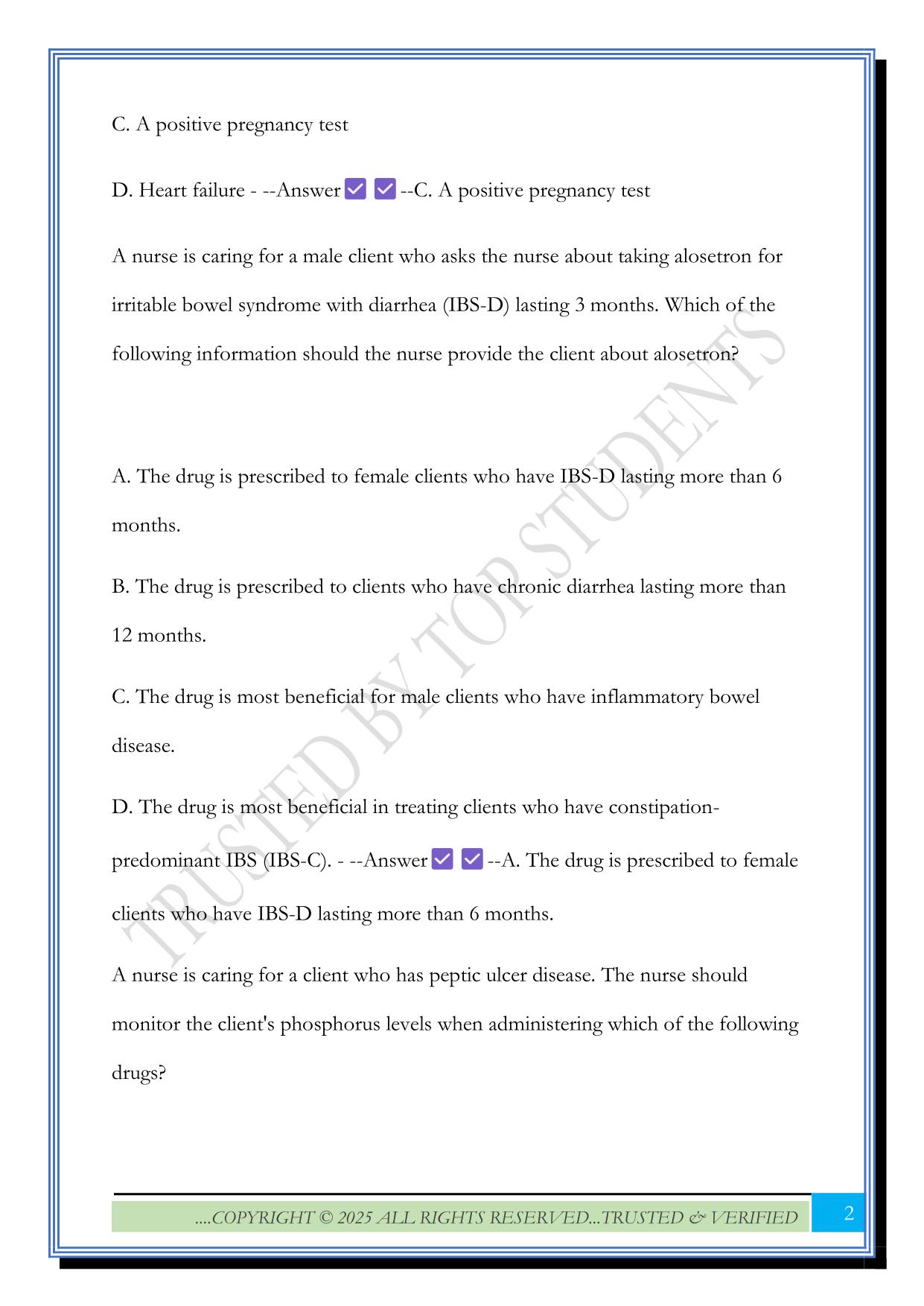 ATI The Gastrointestinal System Exam 2025 Questions and Answers