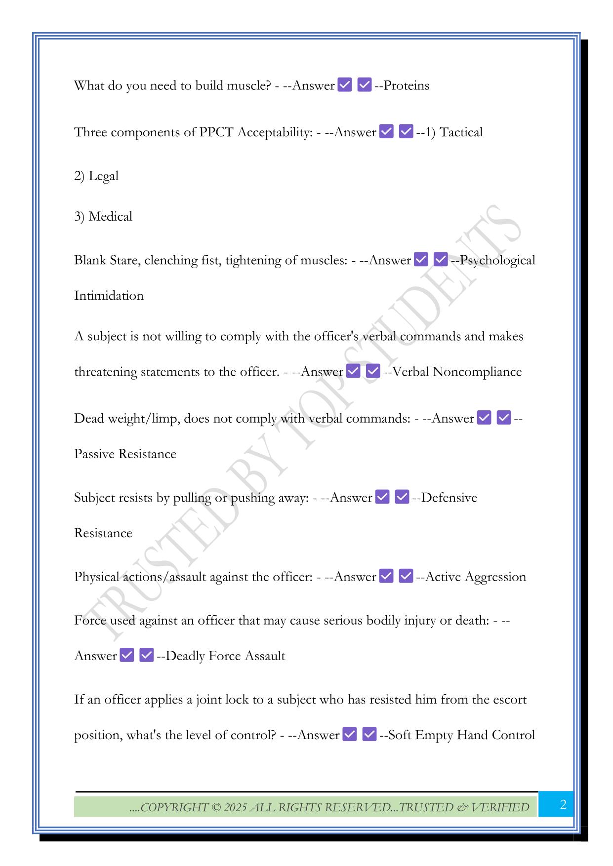 HFRG Study Guide Exam 2025 Questions and Answers