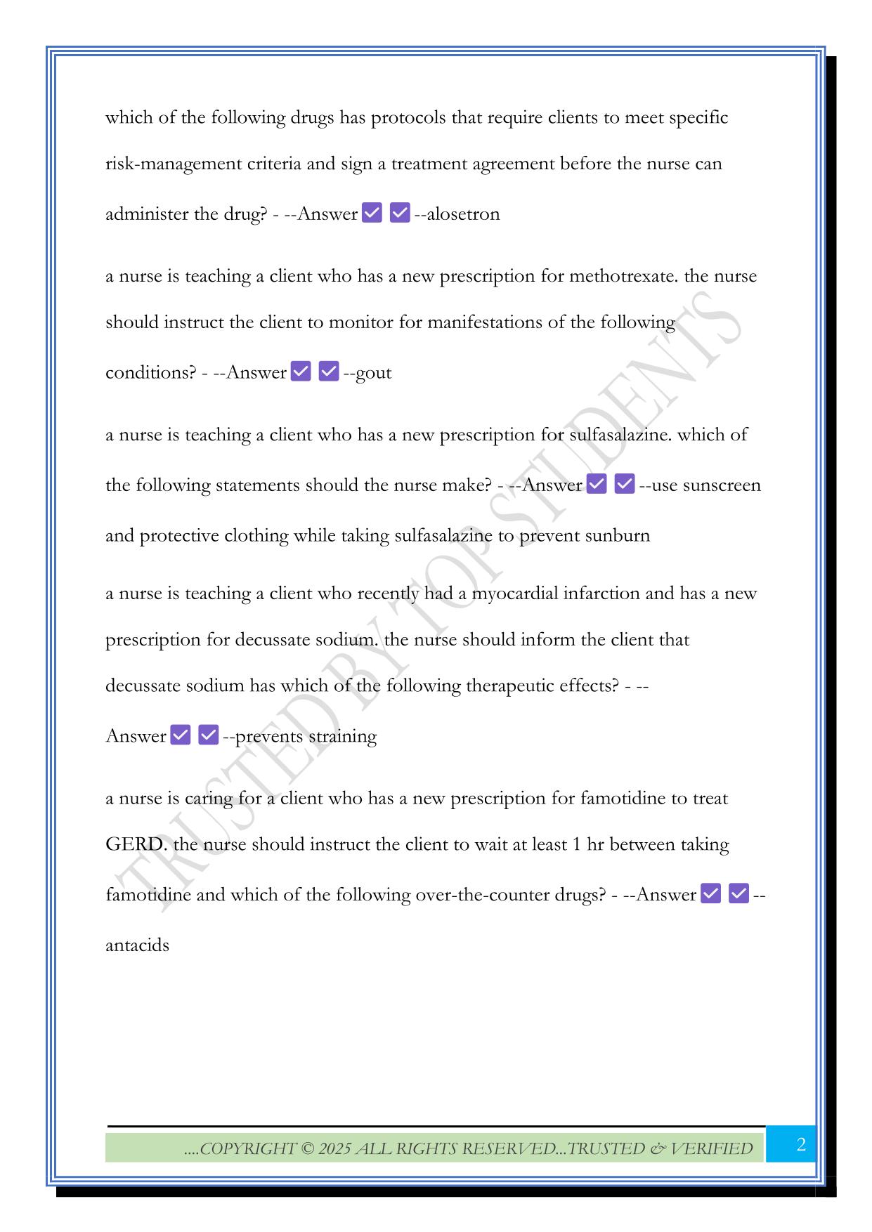 ATI gastrointestinal Exam 2025 Questions and Answers