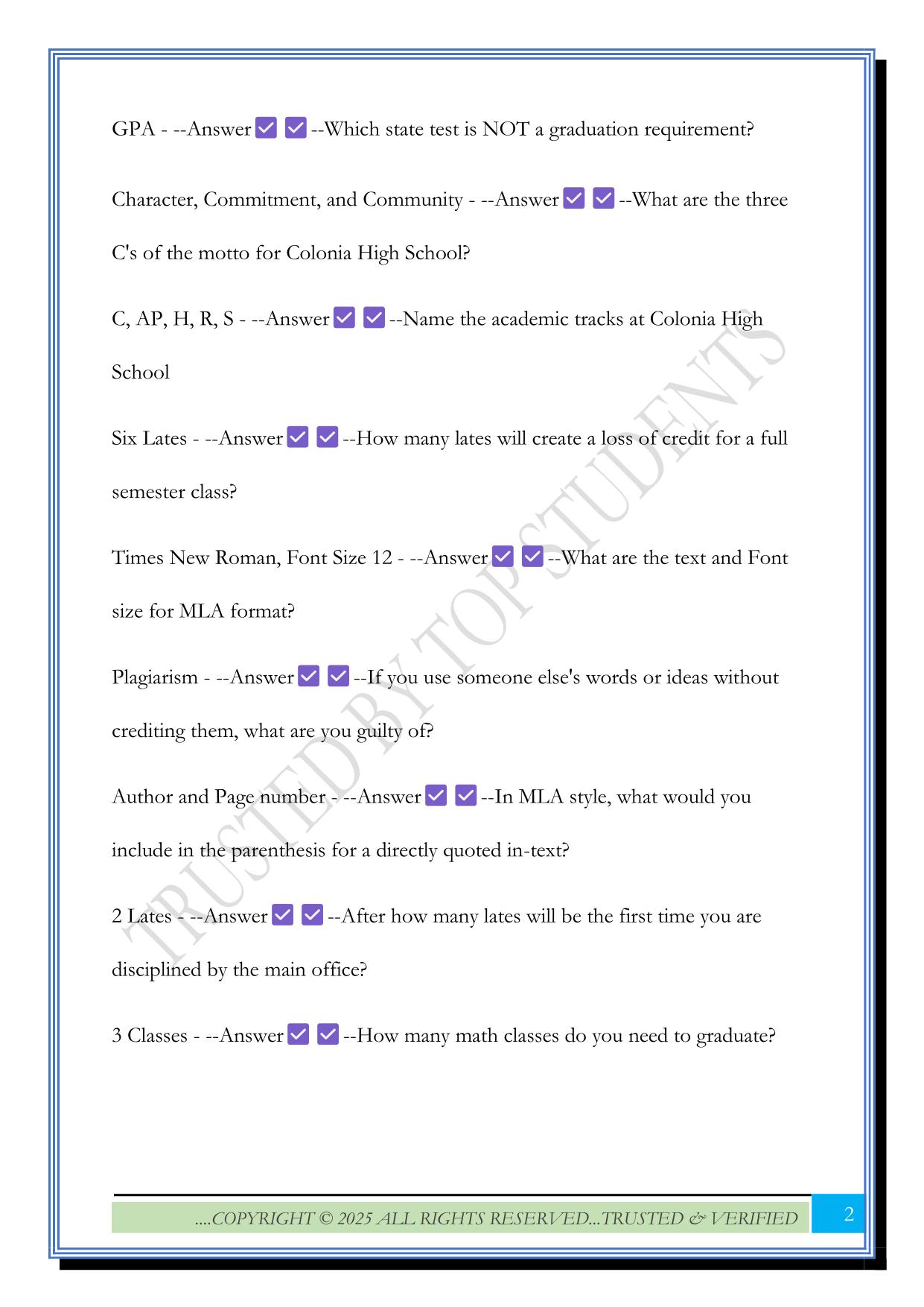 CCRA Final Exam 2025 Questions and Answers