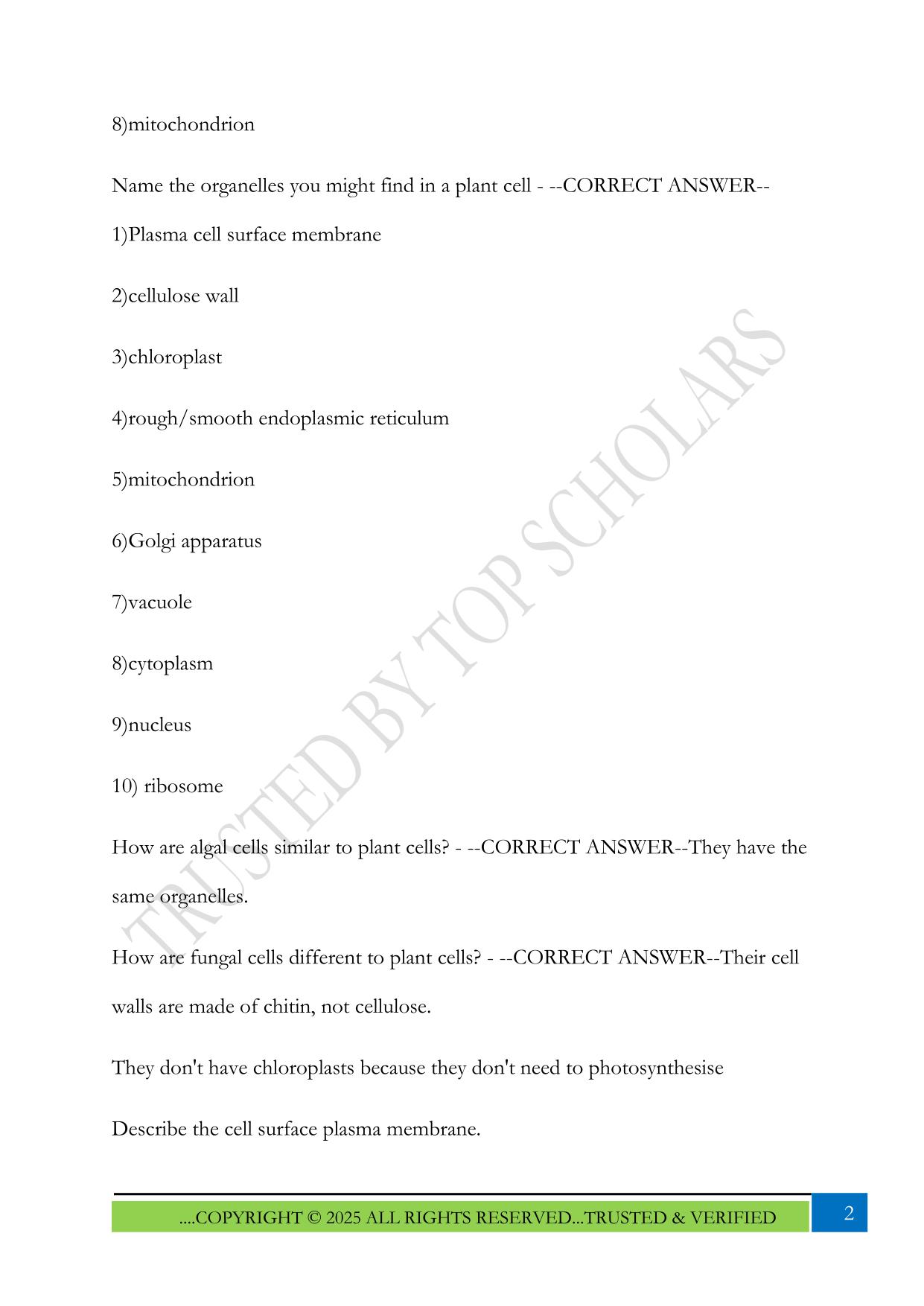 AQA A-level Biology Exam 2025 Questions and Answers