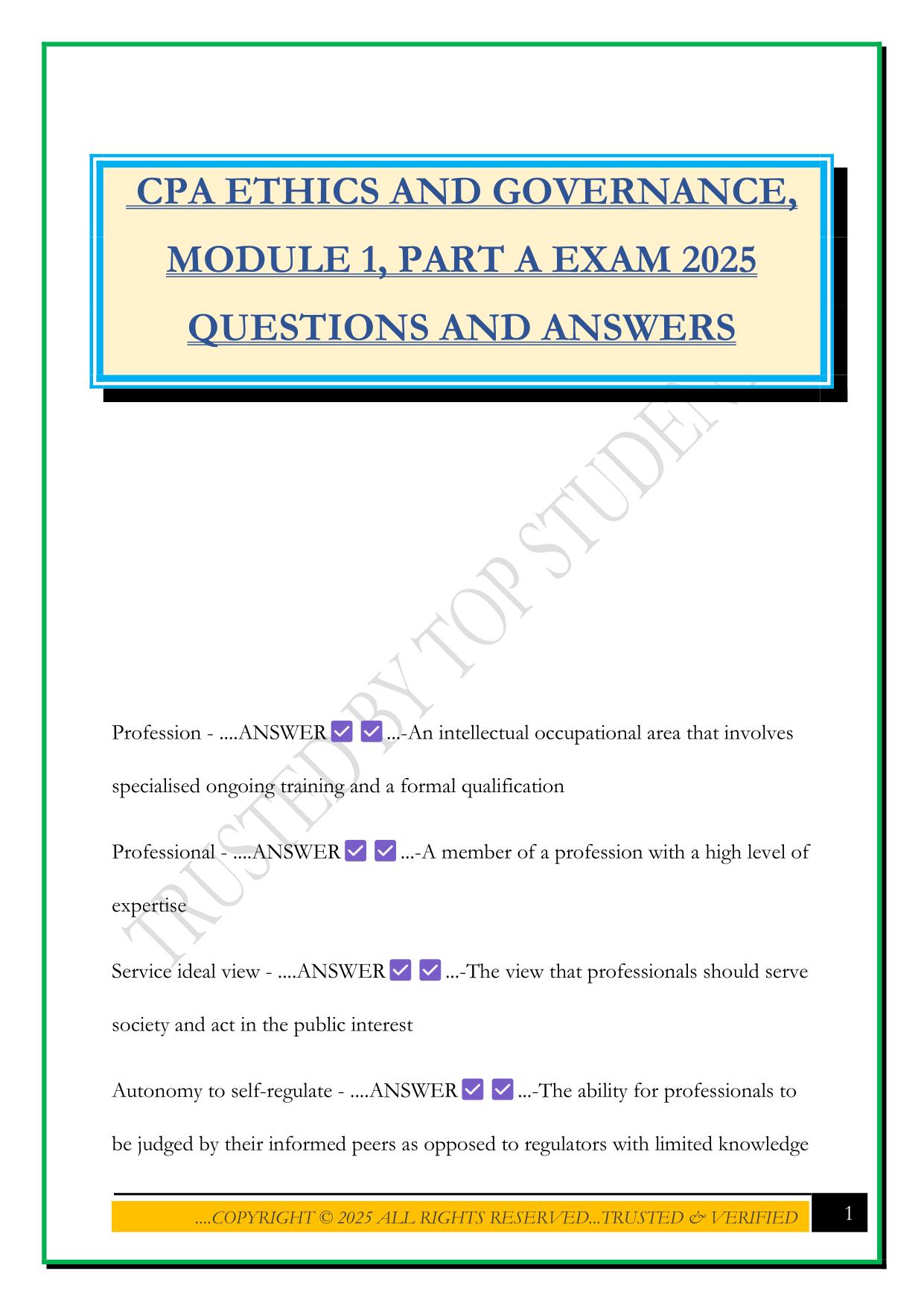 AICPA Bundled Exams Questions and Answers |100% Pass |Verified and Updated