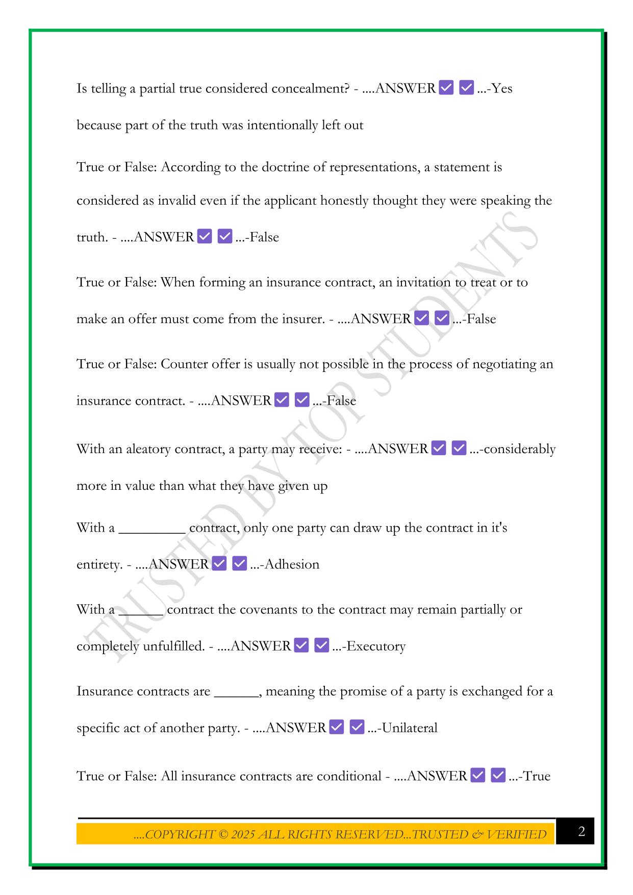  IDAHO BAIL BONDSMAN INSURANCE LICENSE EXAM 2025 QUESTIONS WITH CORRECT ANSWERS