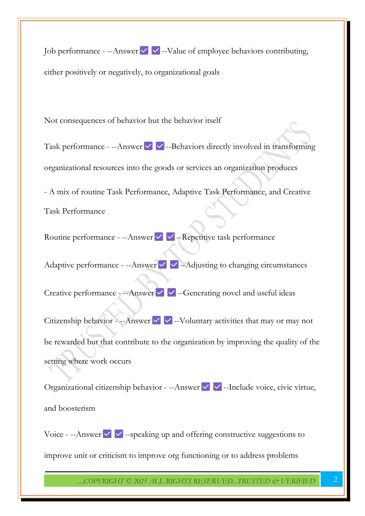 MGMT 311 Exam Study Guide 2025 Questions and Answers