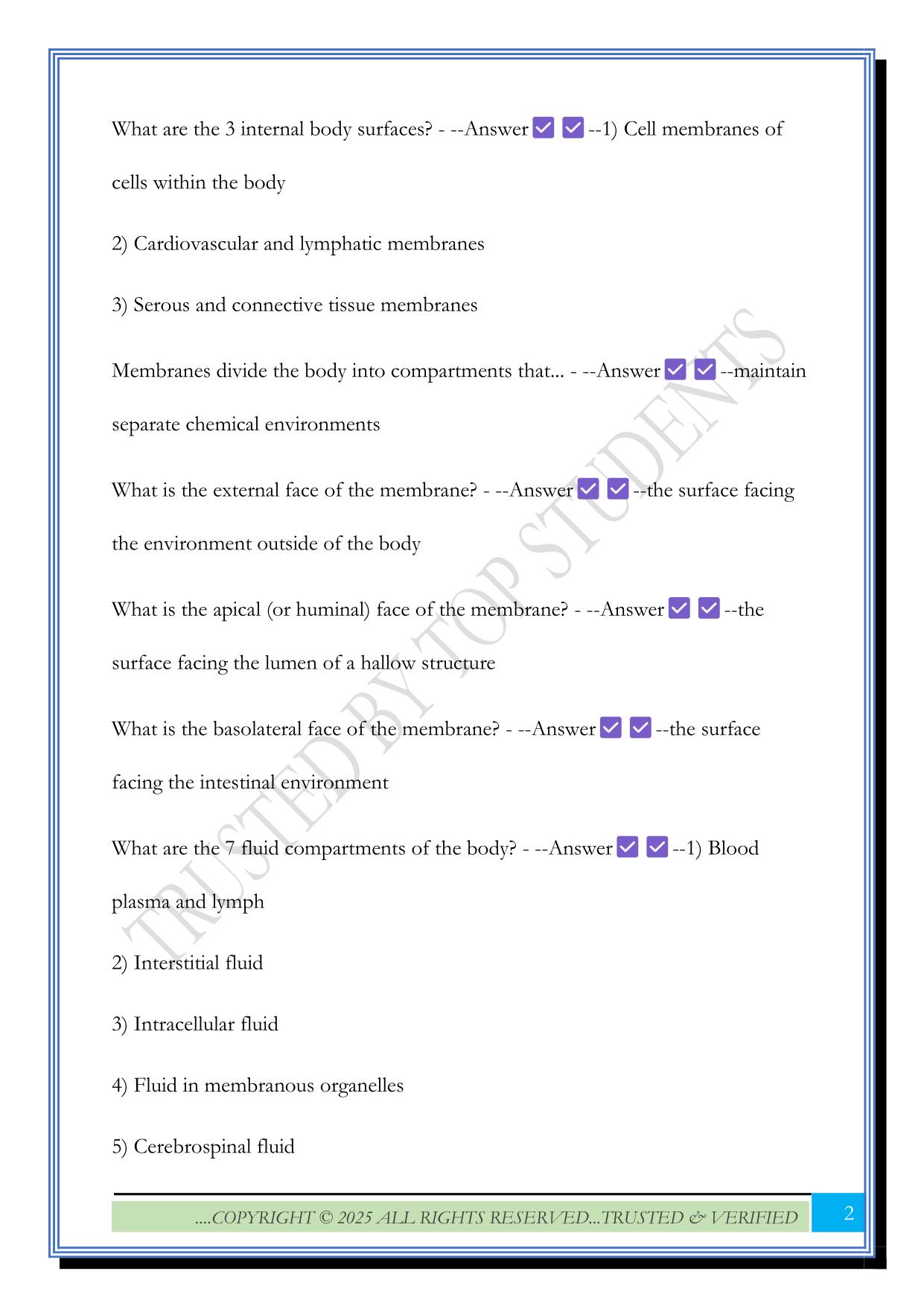 Ivy Tech APHY 201 Exam 1 2025 Questions and Answers