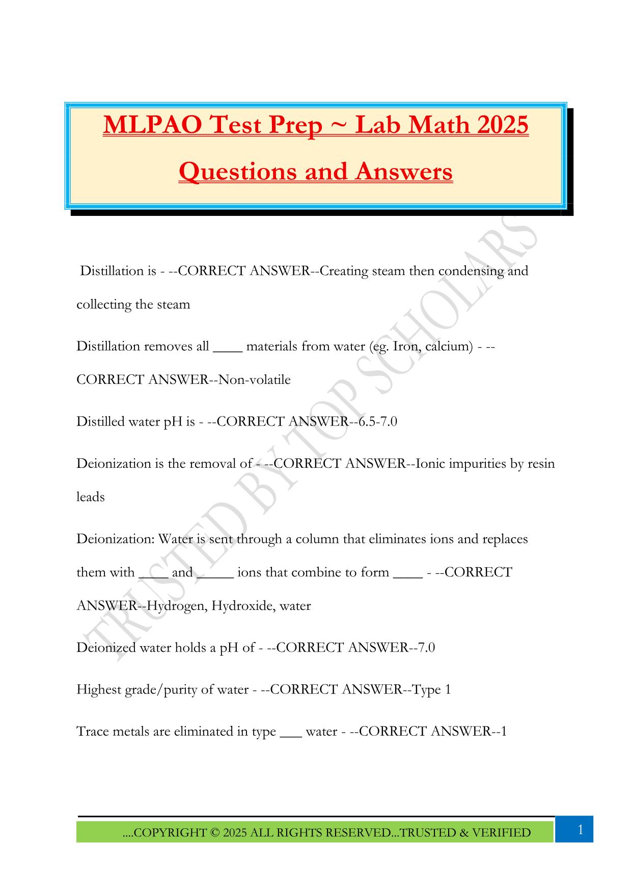 MLPAO Fall 2025 Bundled Exams Questions and Answers |100% Pass Verified and Updated
