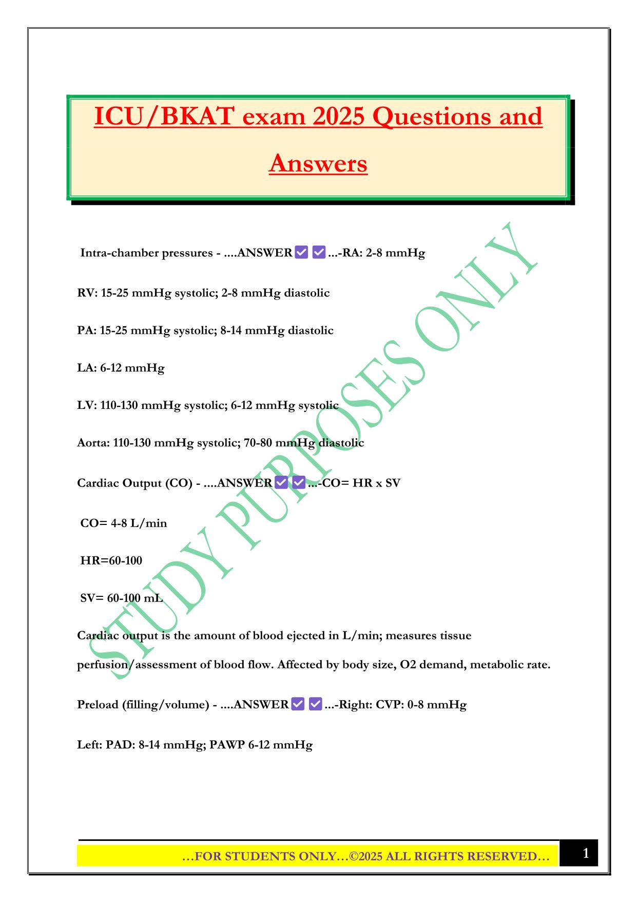 BKAT Bundled Exams 2025/2026 |Questions and Answers |100% Pass