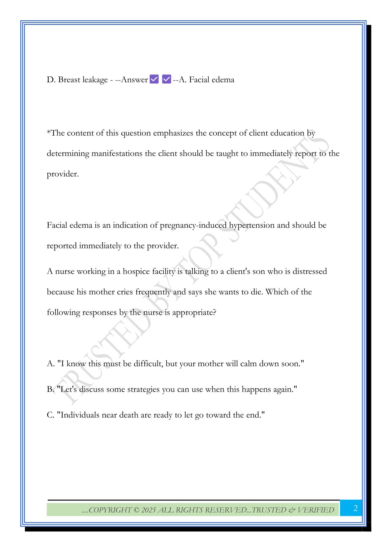 ATI: Nurse Logic 2.0: Nursing Concepts (Advance Test) 2025 Questions and Answers