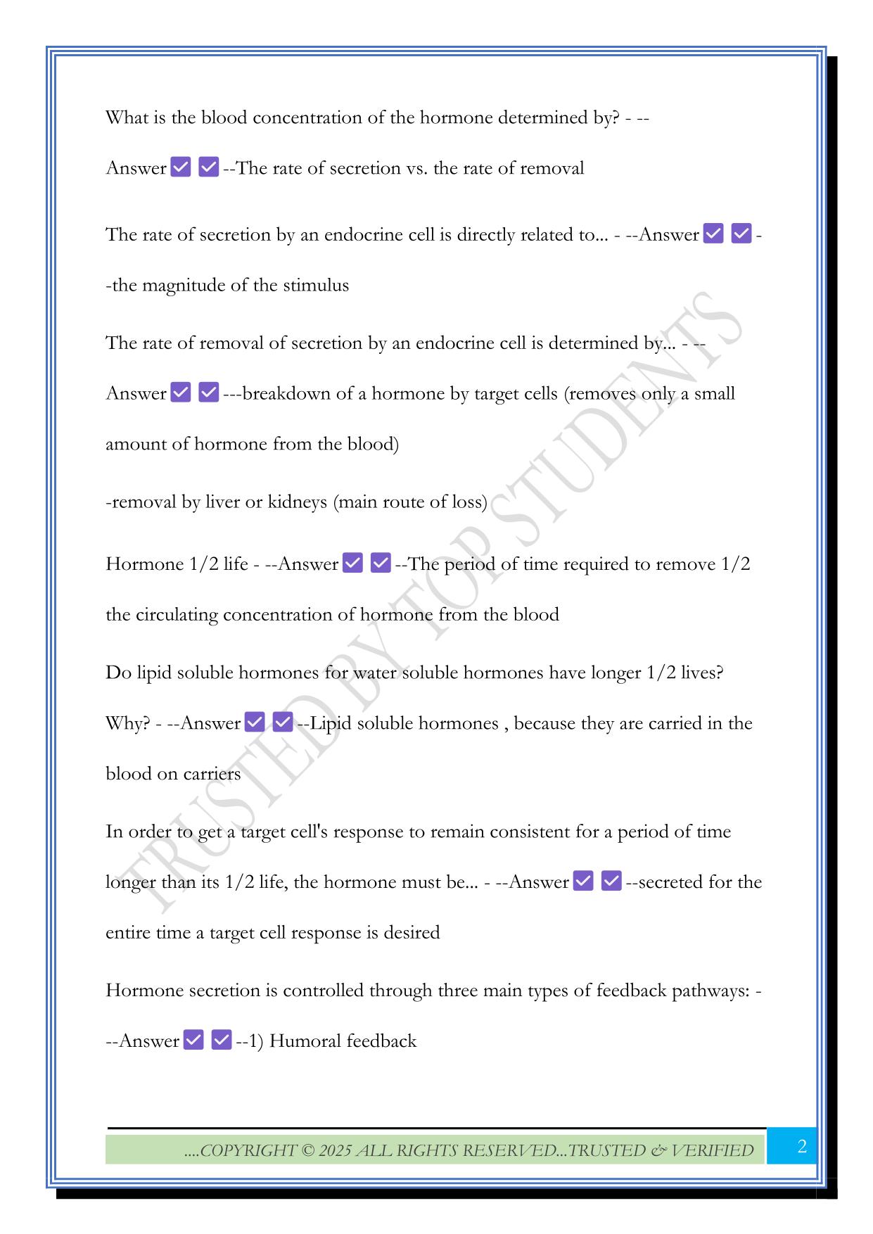 Ivy Tech APHY 201 Exam 2 2025 Questions and Answers