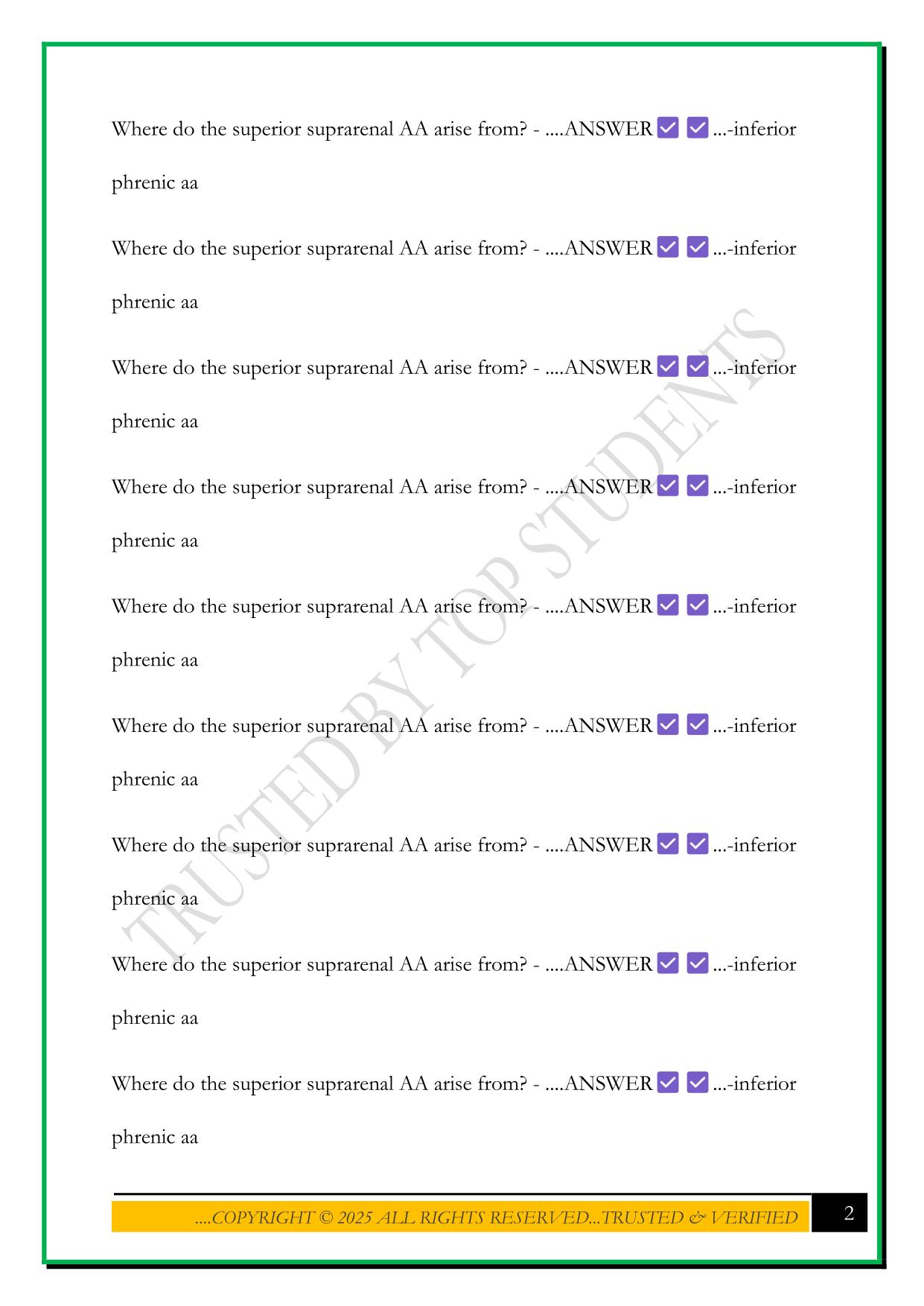 BIOL 2255 UNIT 4 BLOOD FLOW EXAM 2025 QUESTIONS AND ANSWERS