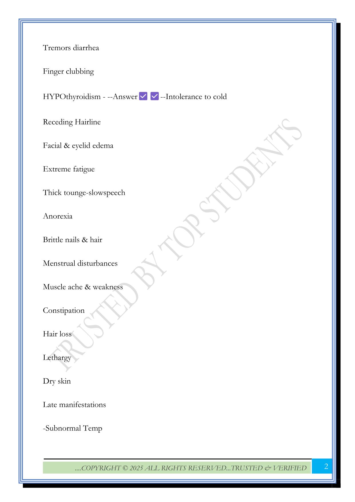 Med Surg 2 Exam 2 Ivy Tech 2025 Questions and Answers