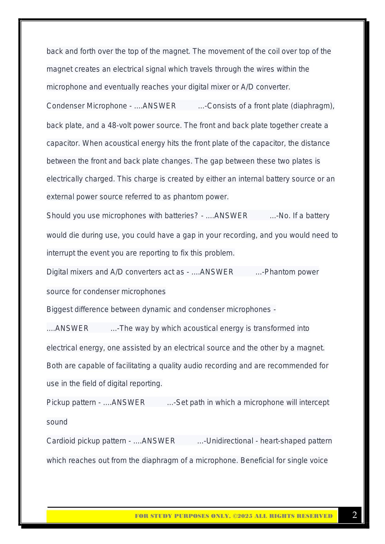 AAERT CER Exam 2025 Questions and Answers