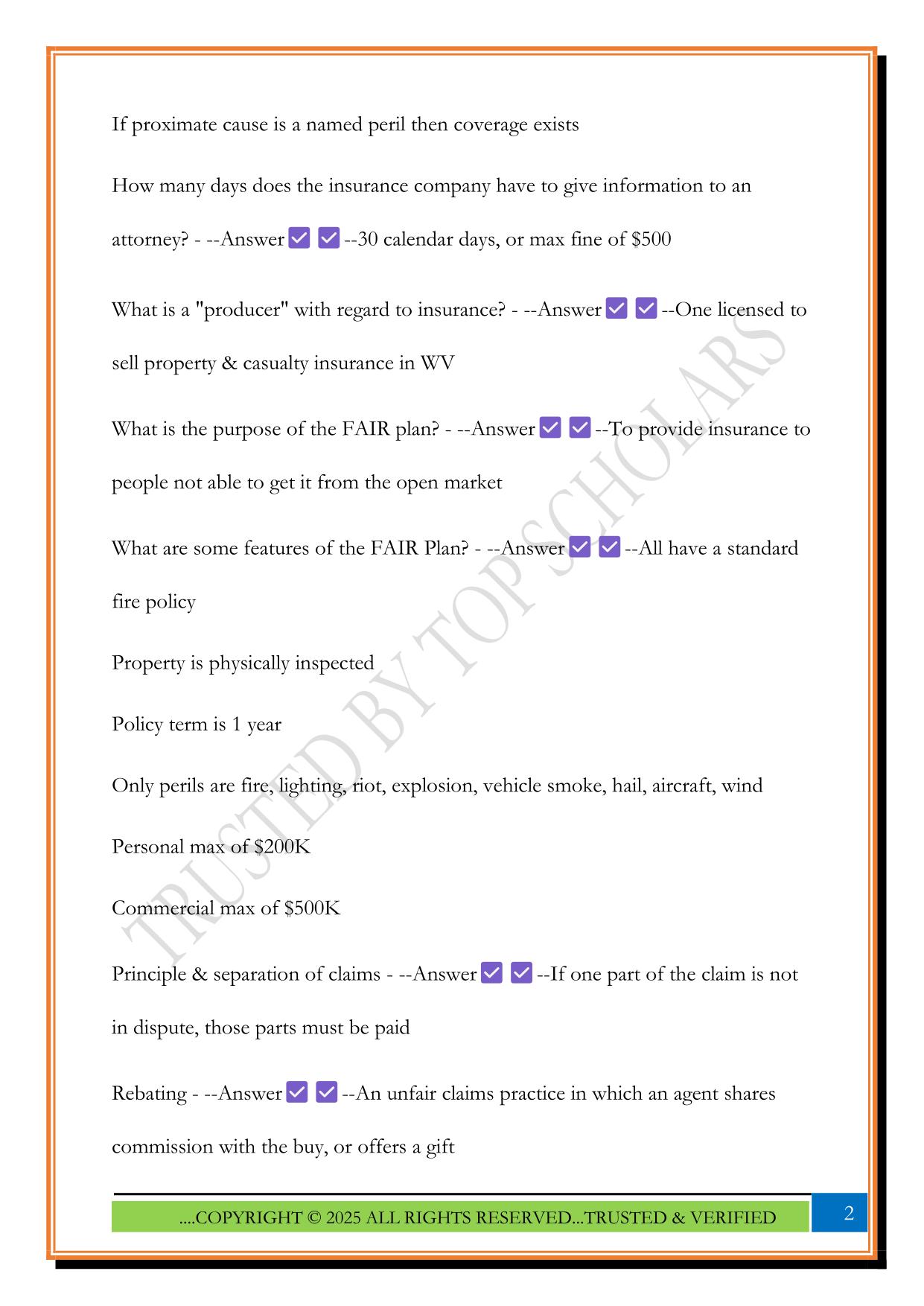WV Licensing Exam 2025 Questions and Answers