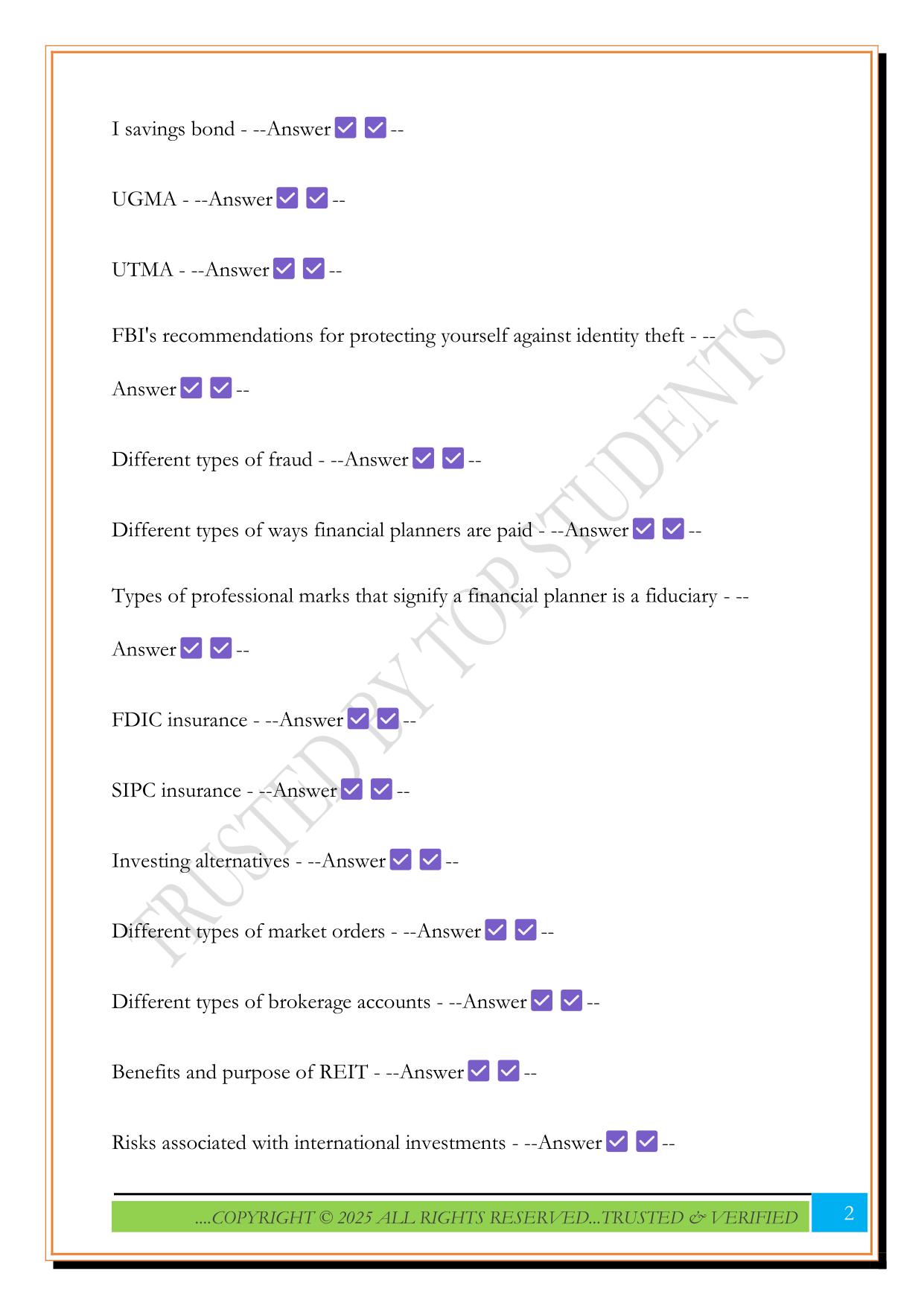 FHCE 3200 - Exam 3 2025 Questions and Answers