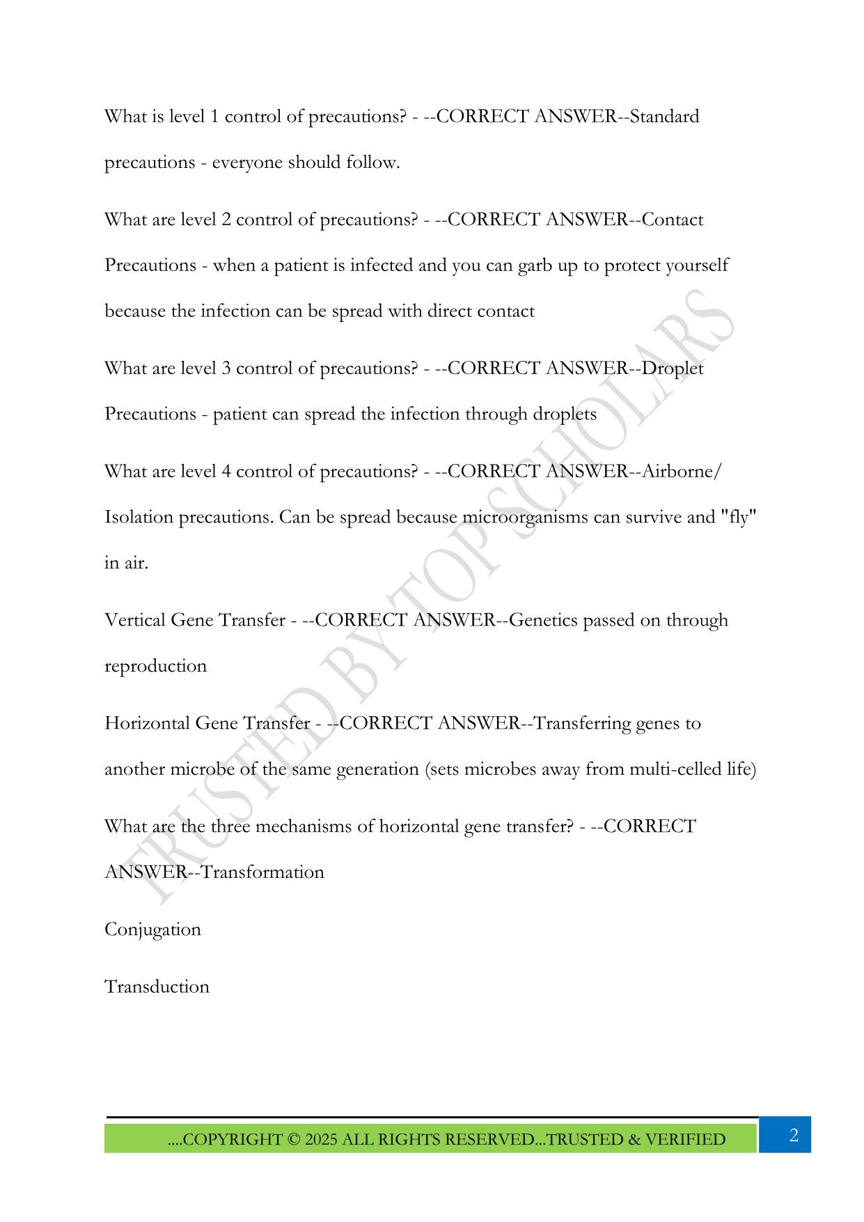 CSMLS Exam 2025 Questions and Answers