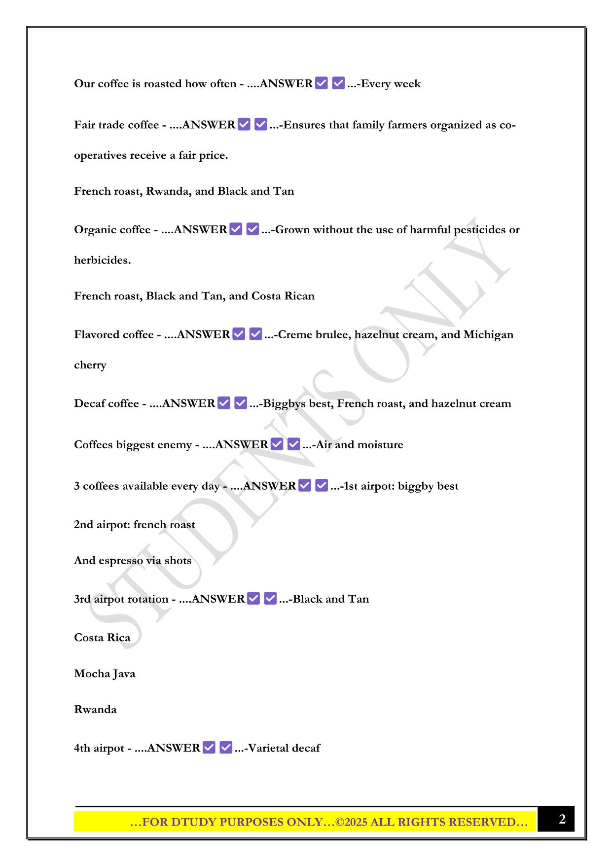 BIGGBY EXAM 2025 QUESTIONS AND ANSWERS