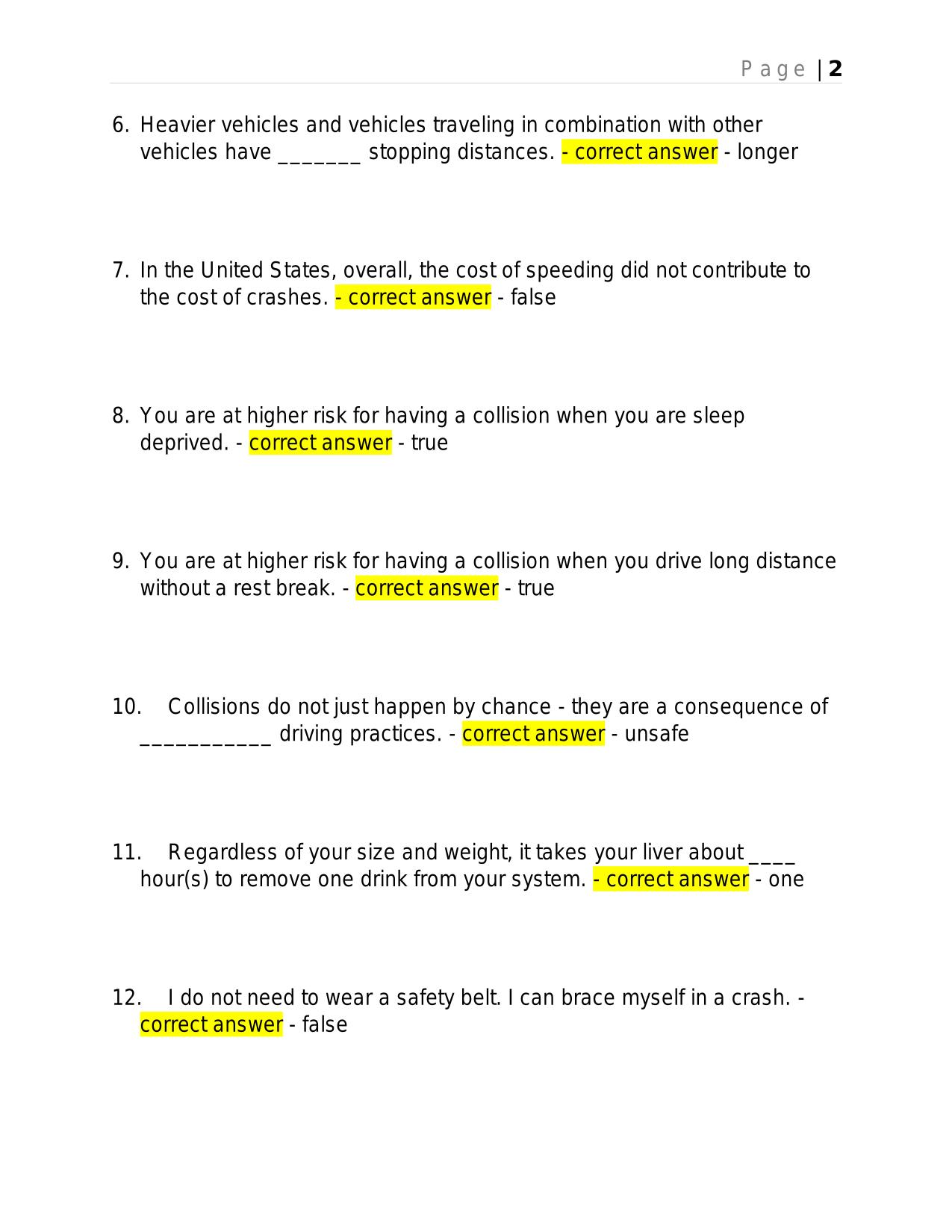 FLORIDA TRAFFIC SCHOOL ONLINE (4-HOUR BDI) EXAM 2025 QUESTIONS AND ANSWERS.
