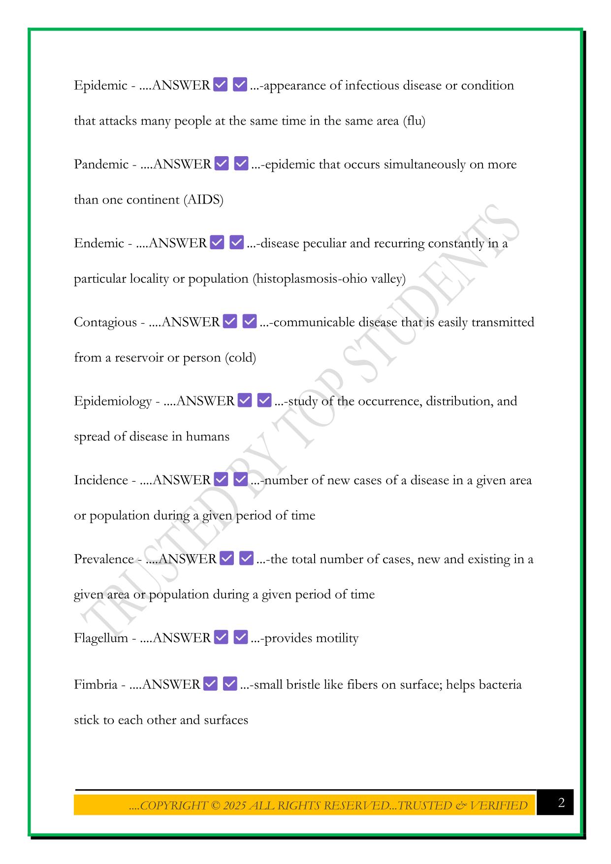 MICROBIOLOGY IUPUI EXAM 1 2025 QUESTIONS AND ANSWERS