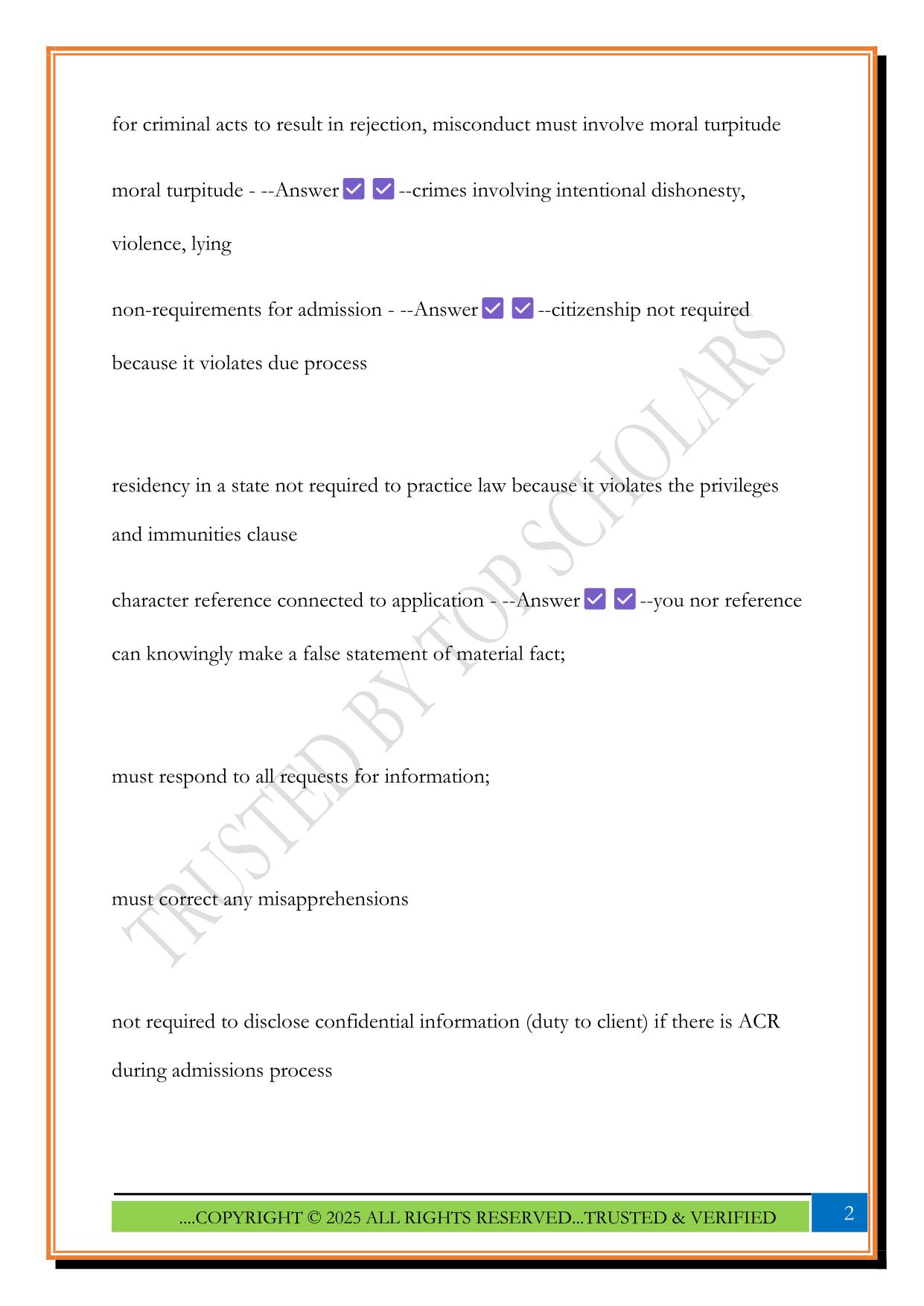 BARBRI MPRE Exam 2025 Questions and Answers