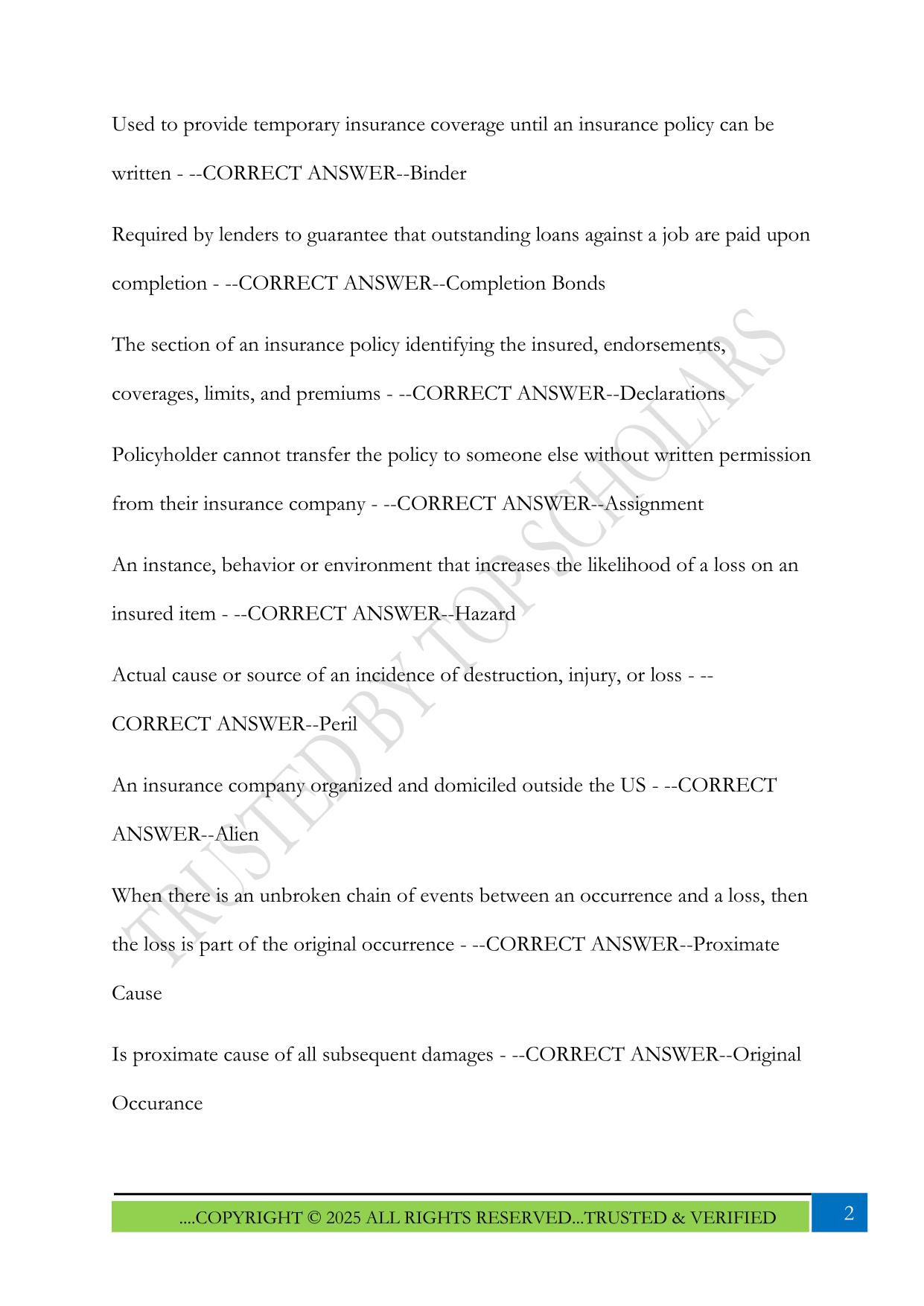 Florida 3-20 Public Adjusters State Exam (Set 1) 2025 Questions and Answers