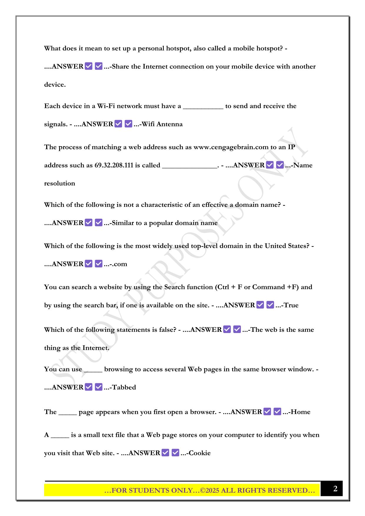 CIST 1001 SAM Exam 1 2025 Questions and Answers