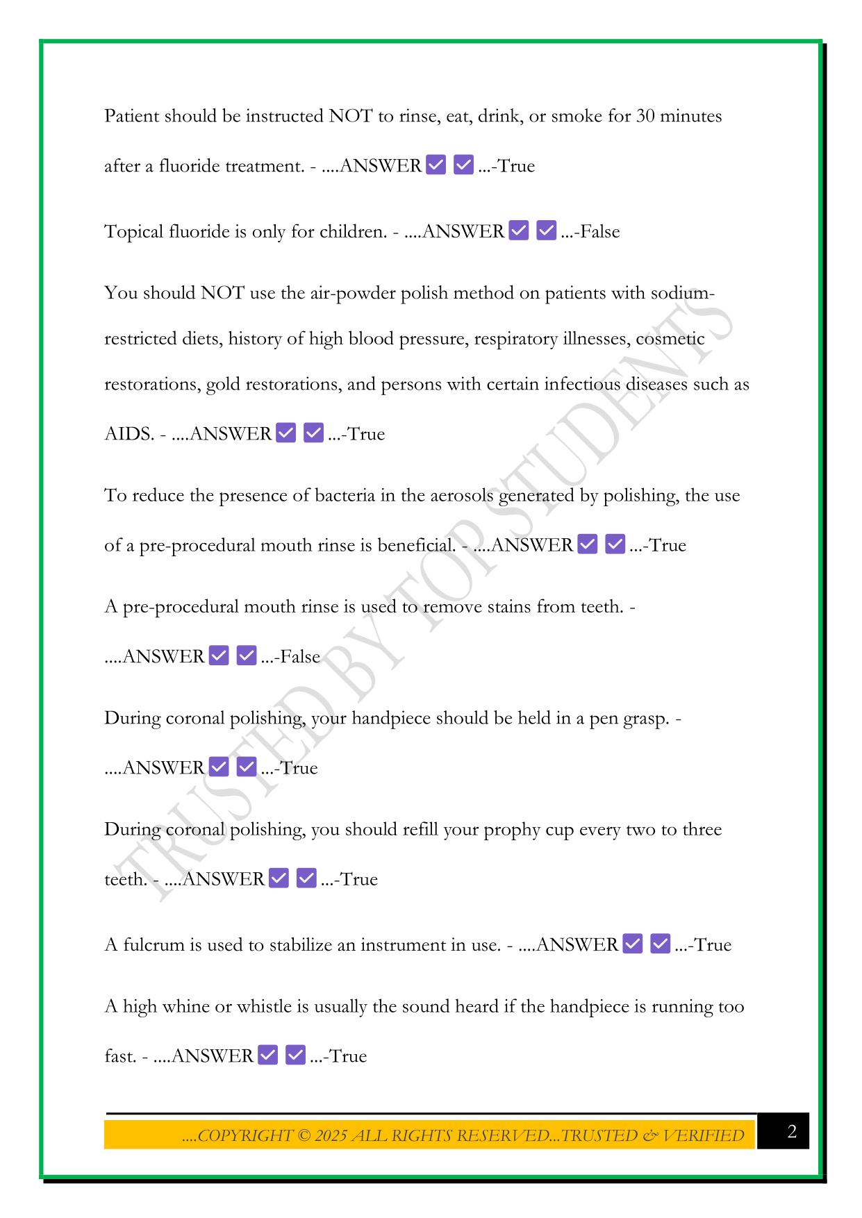 ARKANSAS STATE BOARD EXAM FOR DENTAL ASSISTING 2025 QUESTIONS AND ANSWERS