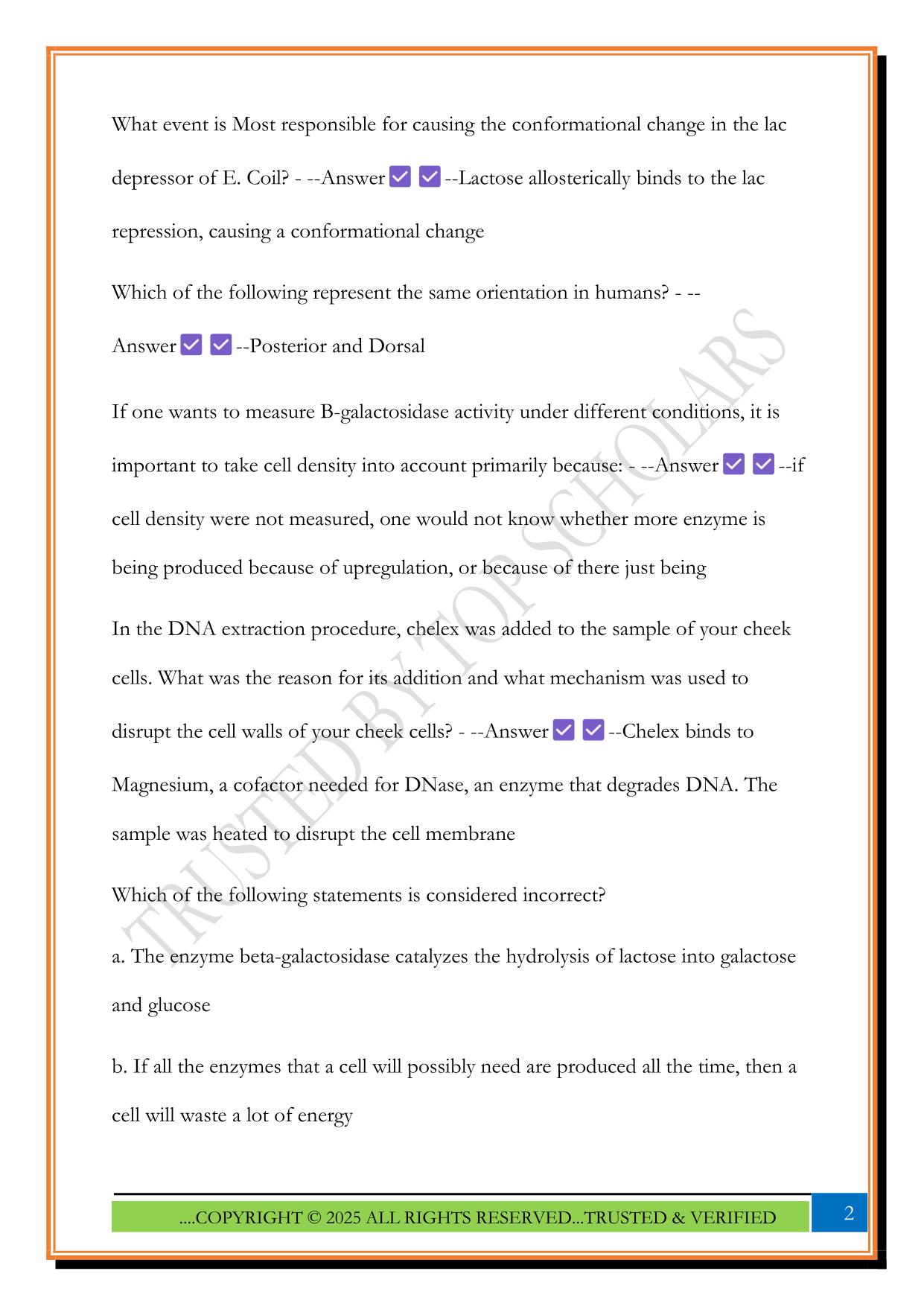 LS23L FINAL EXAM 2025 Questions and Answers