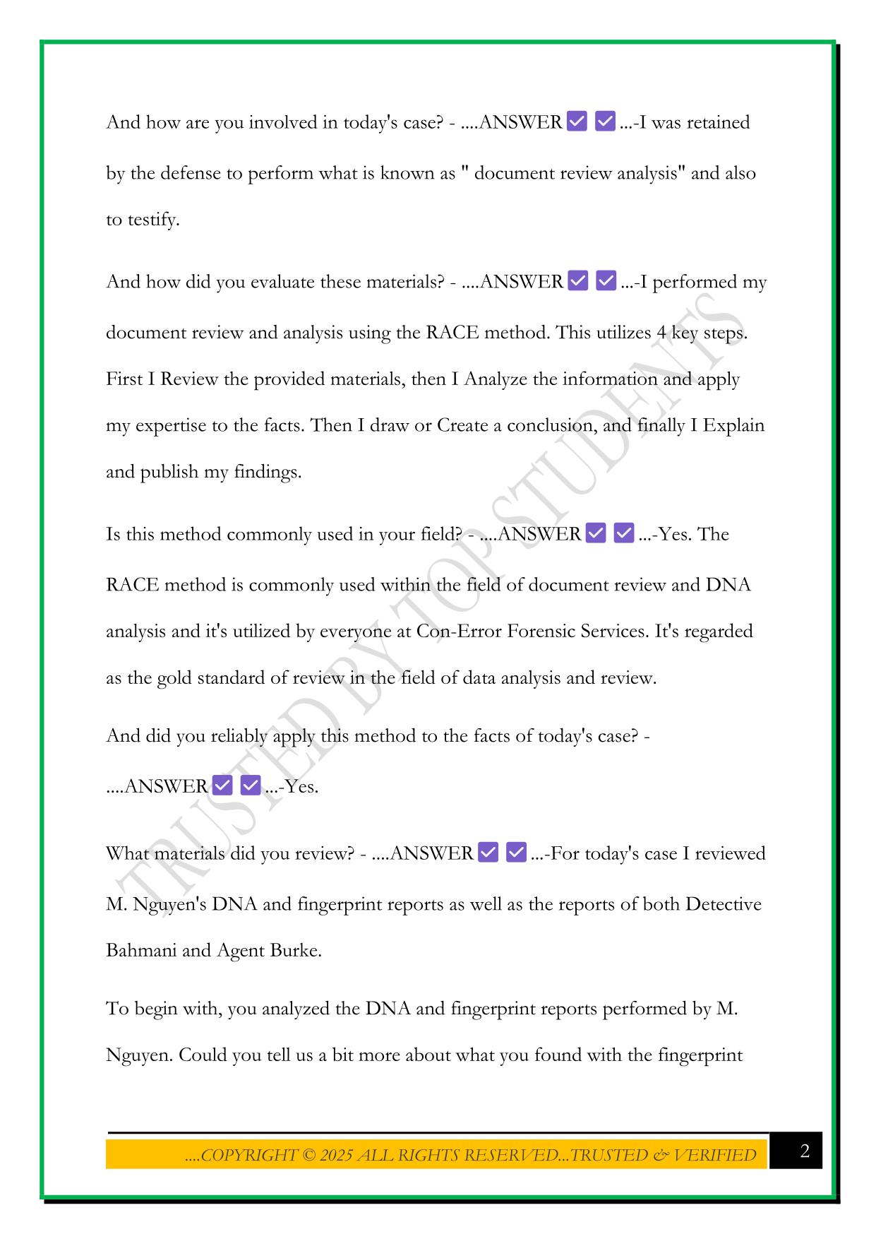 FINAL DLP DIRECT EXAM 2025 QUESTIONS AND ANSWERS