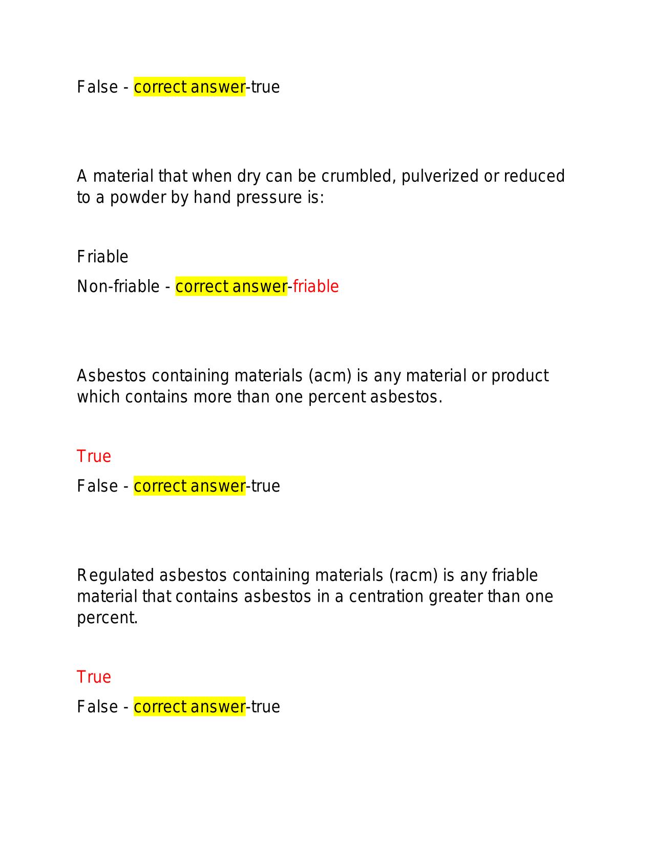 ASBESTOS CONTRACT SUPERVISOR EXAM 2025 QUESTIONS AND ANSWERS.