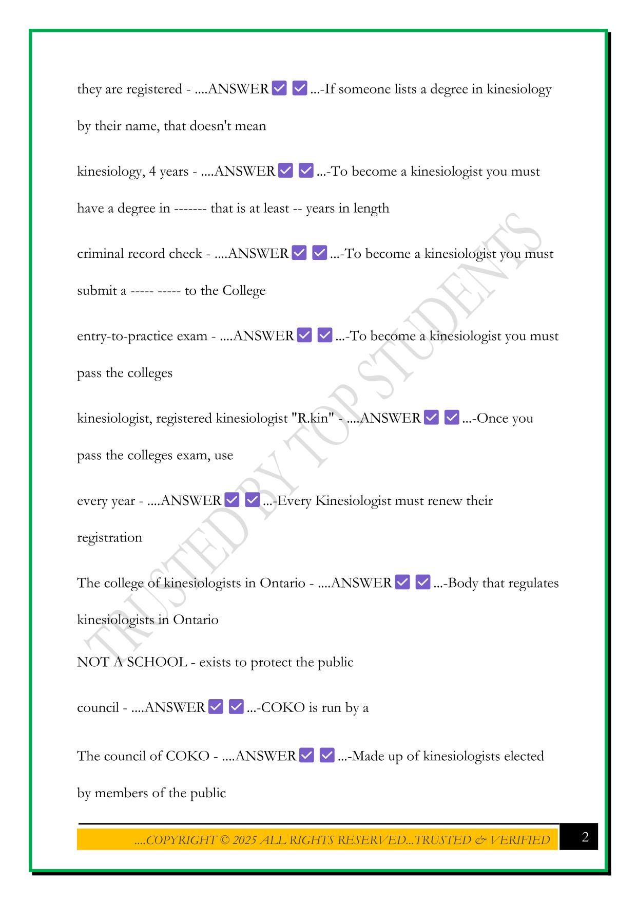 EXAM REVIEW ETHICS; COKO 2025 QUESTIONS AND ANSWERS