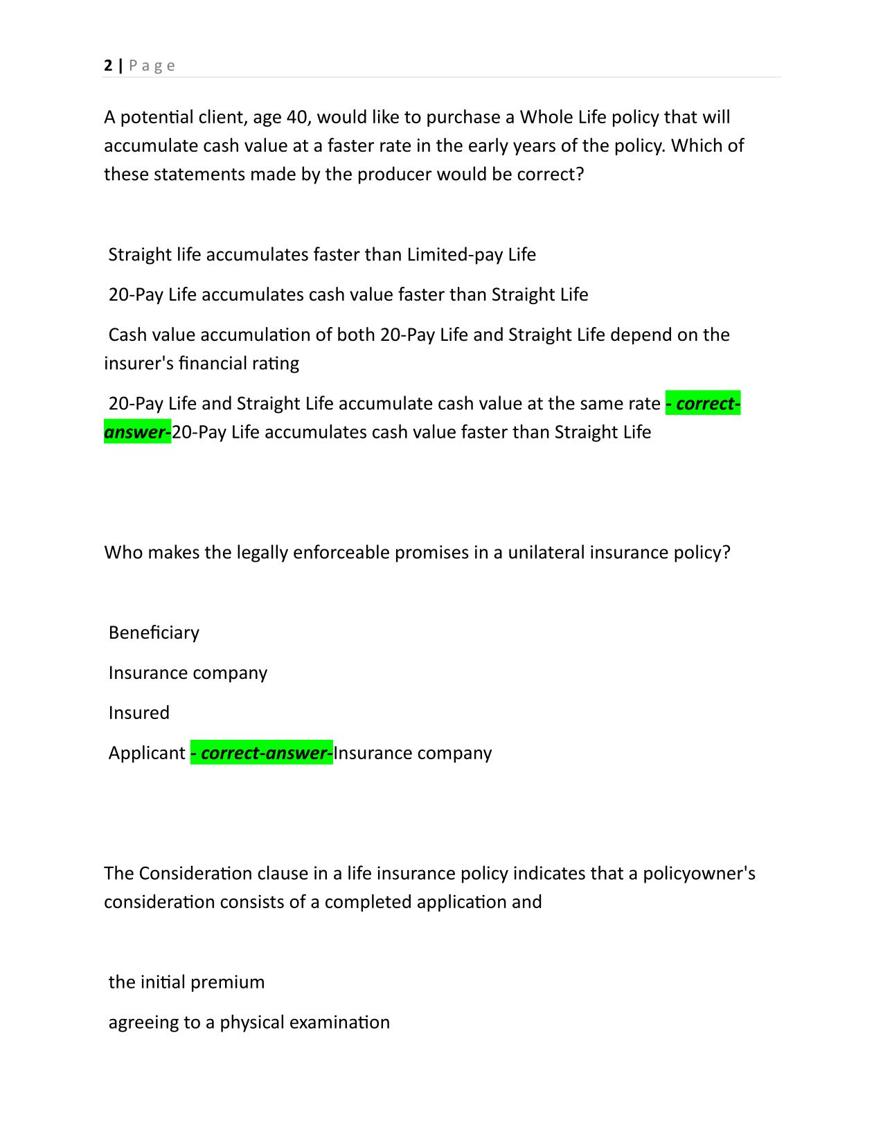 TEXAS STATE EXAM SIMULATOR - LIFE AND HEALTH INSURANCE (QUESTIONS WITH VERIFIED ANSWERS PRACTICE EXAM)