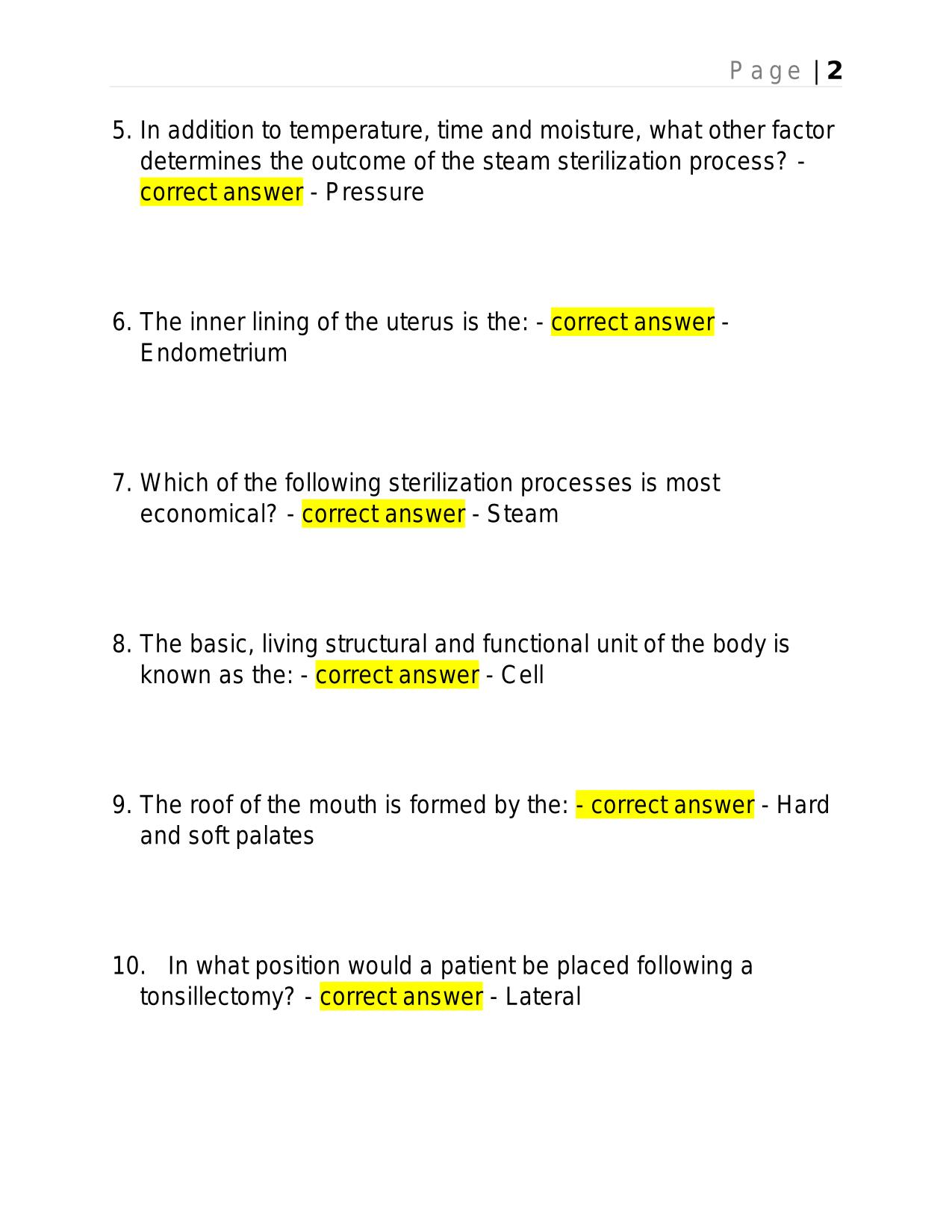 AST SURGICAL TECHNOLOGIST CST PRACTICE EXAM 2025 QUESTIONS AND ANSWERS.