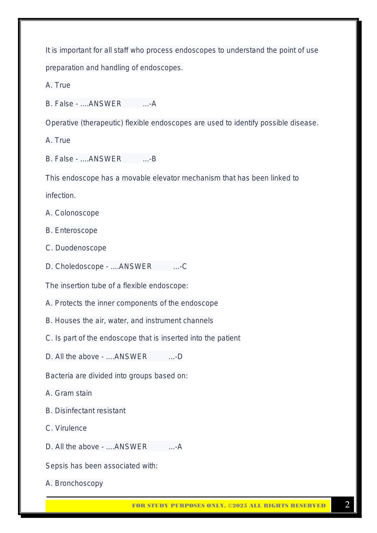 IAHCSMM CER Progress Test (Mix of all 4) 2025 Questions and Answers
